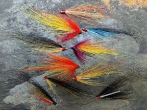 Selection of tube flies for salmon and sea trout fishing