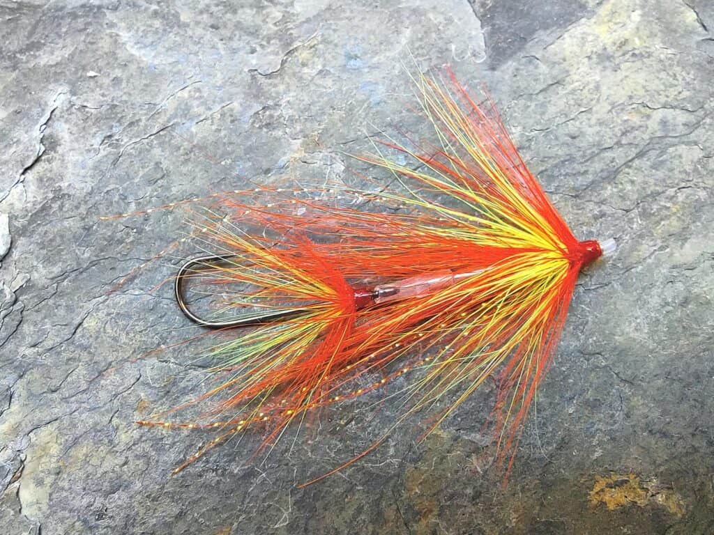 Orange Steelhead Tingler Tube Fly